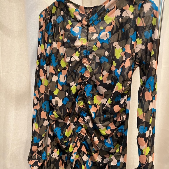 Ted baker dress TTINNA TED size 4 equal to size 12 US MINI ruche sheer - Picture 7 of 8